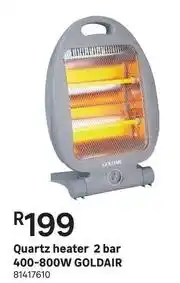 Leroy Merlin Goldair 400-800W 2 Bar Quartz Heater offer
