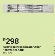 Leroy Merlin Goldair 1200W 2 Bar Quartz Bathroom Heater offer
