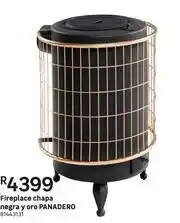Leroy Merlin Panadero Negra Y Oro Chapa Fireplace offer