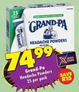 MediRite Grand-Pa Headache Powders offer