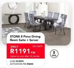 Astra Furnishers Stone Dining Room Suite + Server offer