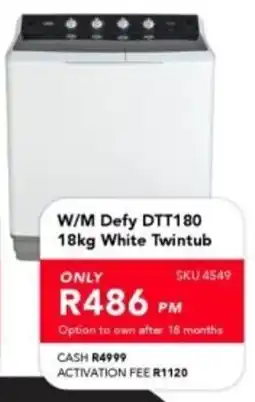 Astra Furnishers Defy DTT180 White Twintub offer