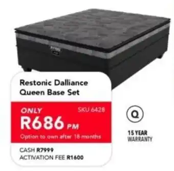 Astra Furnishers Restonic Dalliance Queen Base Set offer