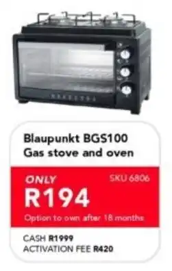 Astra Furnishers Blaupunkt BGS100 Gas stove and oven offer