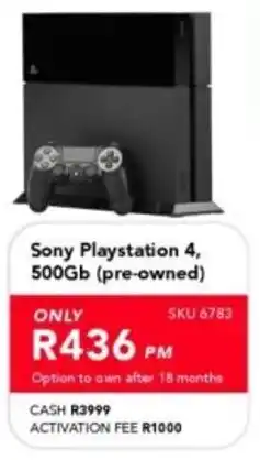 Astra Furnishers Sony Playstation 4, 500Gb pre-owned offer