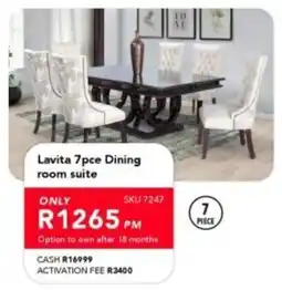 Astra Furnishers Lavita Dining room suite offer