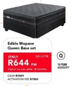 Astra Furnishers Edblo Mopane Queen Base set offer