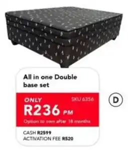 Astra Furnishers All in one Double base set offer