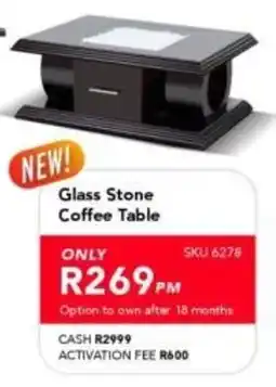 Astra Furnishers Glass Stone Coffee Table offer