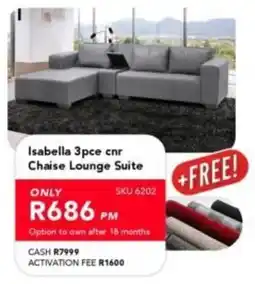 Astra Furnishers Isabella Corner Chaise Lounge Suite offer