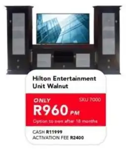 Astra Furnishers Hilton Entertainment Unit Walnut offer