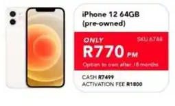 Astra Furnishers iPhone 12 64GB pre-owned offer