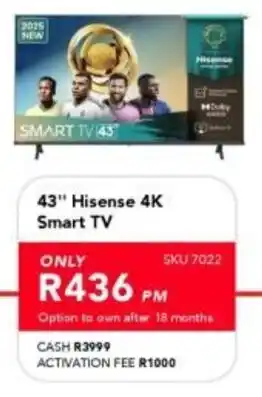 Astra Furnishers Hisense 43" 4K Smart TV offer