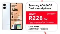 Astra Furnishers Samsung A06 64GB Dual sim cellphone offer