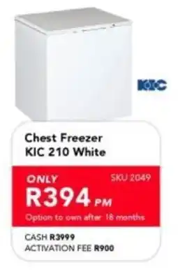Astra Furnishers KIC Chest Freezer 210 White offer