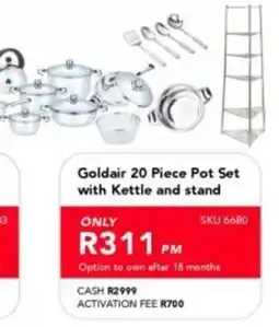 Astra Furnishers Goldair Pot Set with Kettle and stand offer