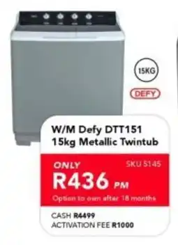 Astra Furnishers Defy W/M DTT151 Metallic Twintub offer