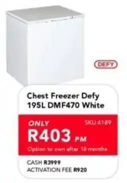 Astra Furnishers Defy Chest Freezer White offer