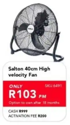 Astra Furnishers Salton High velocity Fan offer