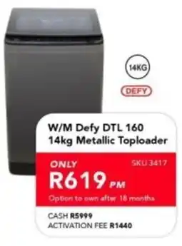 Astra Furnishers Defy W/M Metallic Toploader offer
