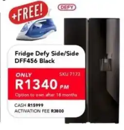 Astra Furnishers Defy Fridge Side/ Side Black offer