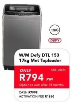 Astra Furnishers Defy W/M 153 Met Toploader offer