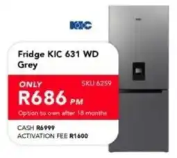 Astra Furnishers KIC Fridge 631 WD Grey offer