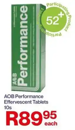 Alpha Pharm AOB Performance Effervescent Tablets offer