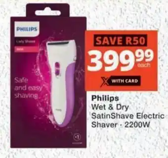 MediRite Philips Wet & Dry SatinShave Electric Shaver offer