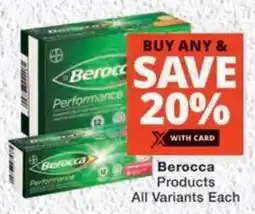 MediRite Berocca Products All Variants offer
