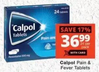 MediRite Calpol Pain & Fever Tablets offer