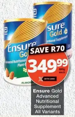MediRite Ensure Gold Advanced Nutritional Supplement All Variants offer