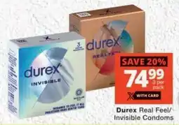 MediRite Durex Real Feel/ Invisible Condoms offer