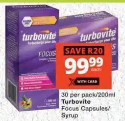 MediRite Turbovite Focus Capsules/ Syrup offer