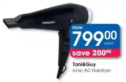 Clicks Toni&Guy Ionic AC Hairdryer offer