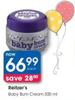 Clicks Reitzer's Baby Bum Cream offer