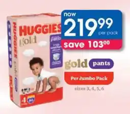 Clicks Huggies Gold Pants Jumbo Pack offer