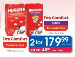 Clicks Huggies Dry Comfort Jumbo Pack offer