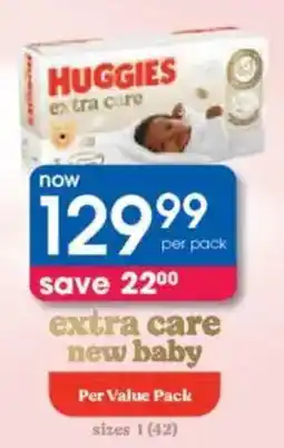 Clicks Huggies extra care new baby offer