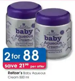 Clicks Reitzer's Baby Aqueous Cream offer