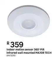 Leroy Merlin Major Tech Indoor Motion Sensor 360 Degree PIR Infrared (Wall Mounted) offer
