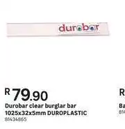 Leroy Merlin Duroplastic Durobar Clear Burglar Bar 1025x32x5mm offer
