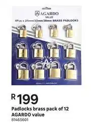 Leroy Merlin Agardo Value Padlocks (Brass) Pack Of 12 offer