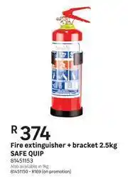Safe Quip Fire Extinguisher + Bracket 2.5kg