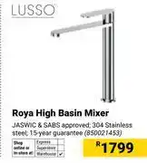 Builders Warehouse Lusso Roya High Basin Mixer 850021453 offer