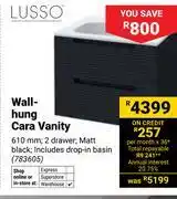Builders Warehouse Lusso Wall-Hung Cara Vanity 783605 offer