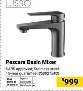 Builders Warehouse Lusso Pescara Basin Mixer 850021543 offer