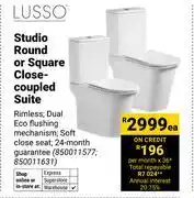 Builders Warehouse Lusso Studio Round Or Square Close-Coupled Suite 850011577, 850011631-Each offer
