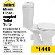 Builders Warehouse Builders Miami Close-Coupled Toilet Suite 525342, 326507 offer