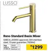 Builders Warehouse Lusso Reno Standard Basin Mixer 782864 offer
